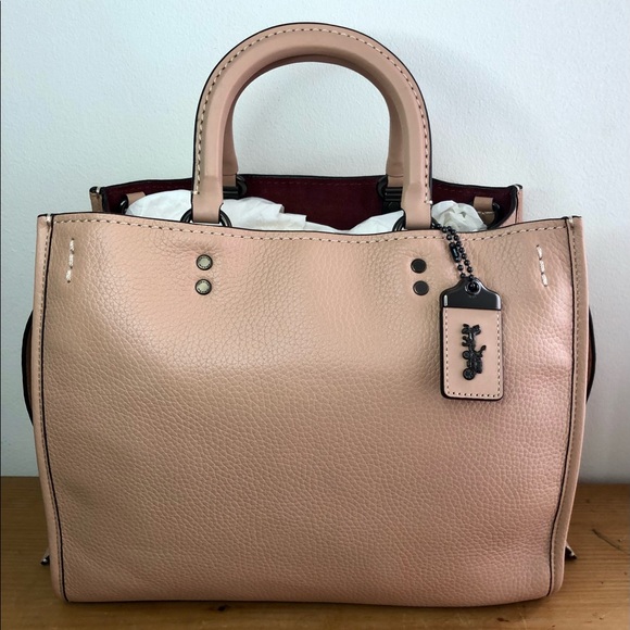 Coach Handbags - Coach 1941 Rogue 30 Nude Pink with Glitter Novelty Strap